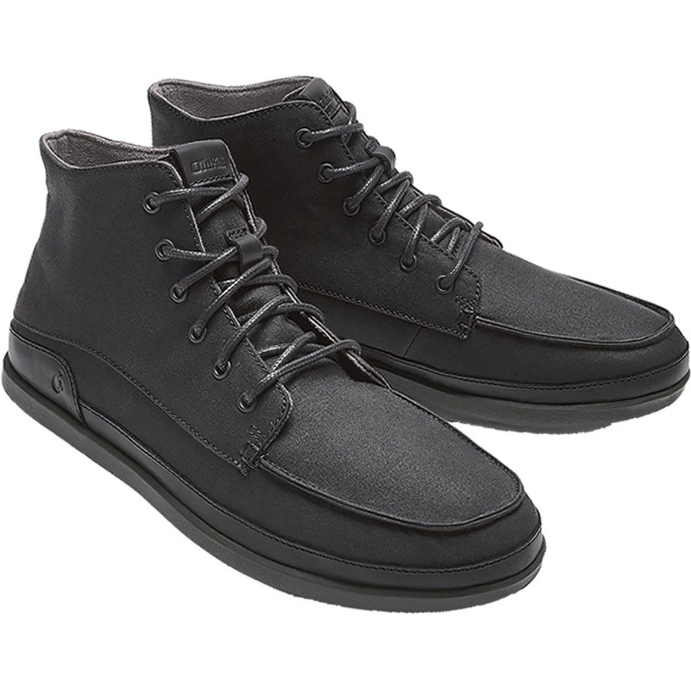 Olukai Nalukai Men's Kapa Boot Black Canvas SZ 11